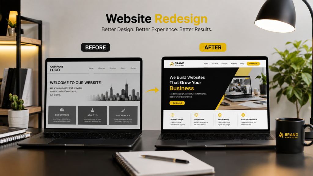 Professional website redesign services for modern and responsive websites